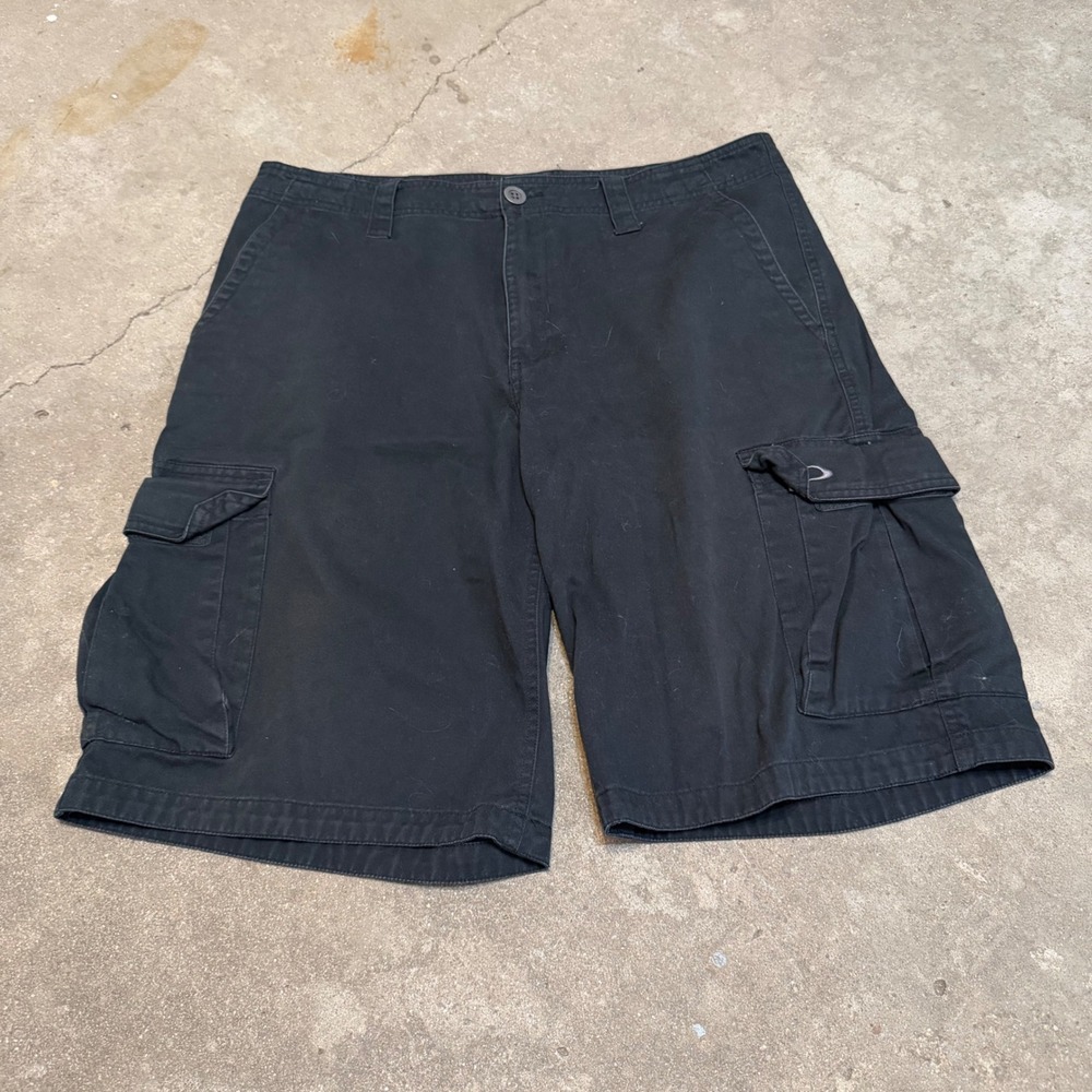 Oakley Cargo Shorts Men 34 Black Cotton Utility Outdoor Casual Gorpcore